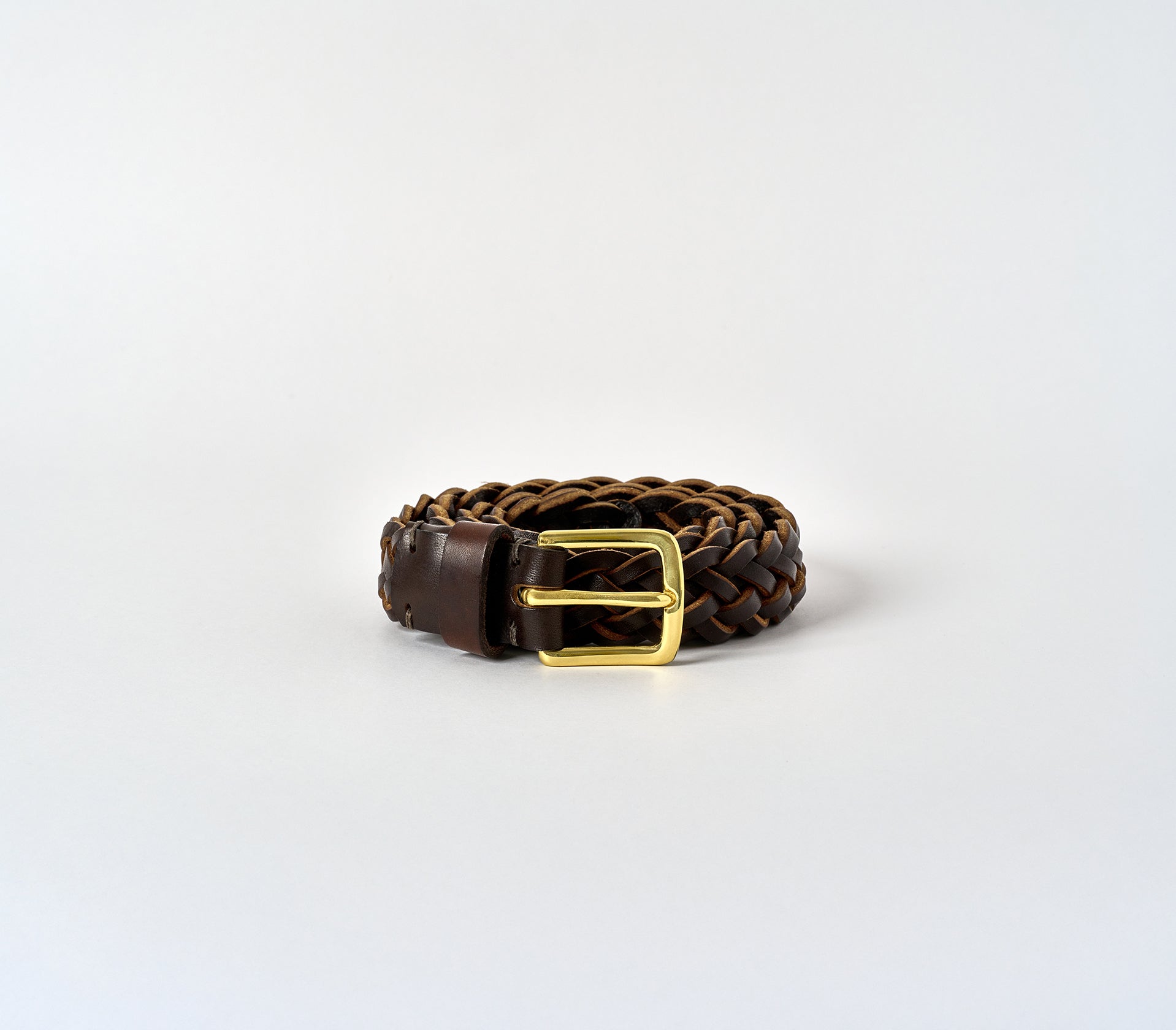 Calver Belt - Walnut Brown / Brass