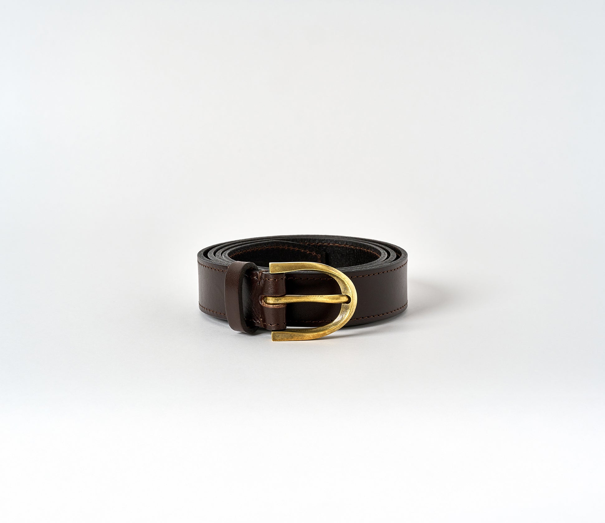 Parwich Belt - Walnut Brown / Brass