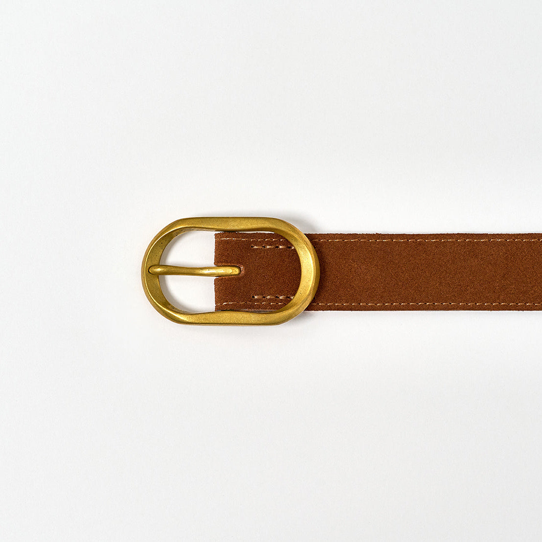 Pilsbury Belt - Polo Brown Suede / Brass