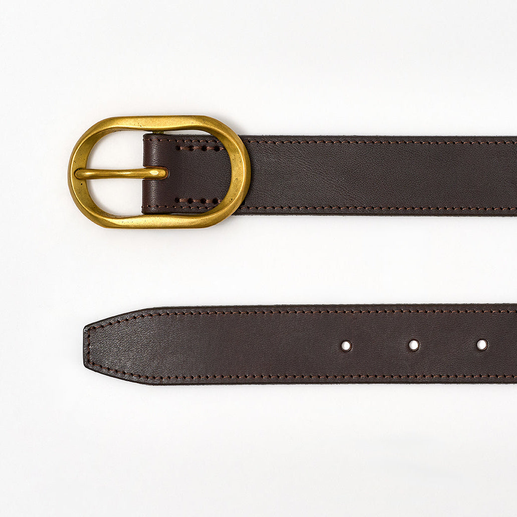Pilsbury Belt - Walnut Brown / Brass