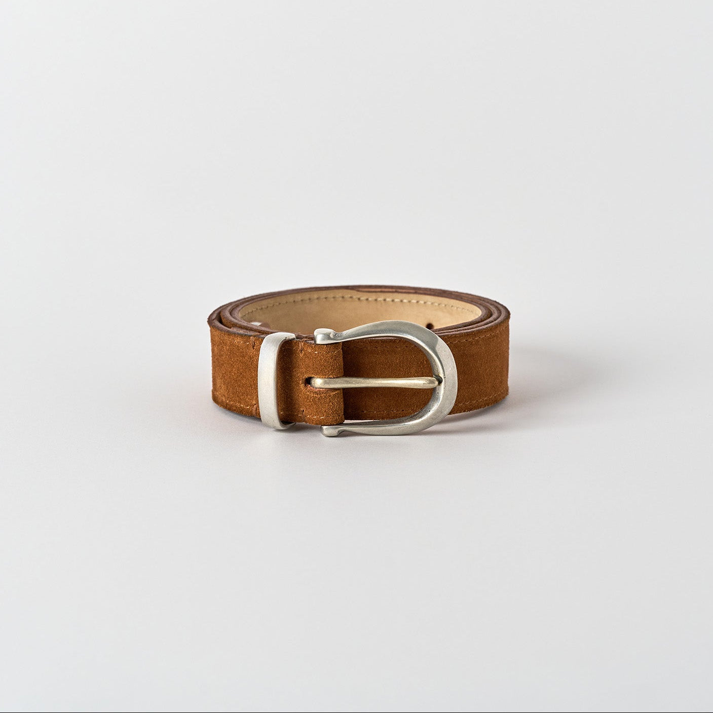 Rowarth Belt - Tobacco Brown Suede / Pewter