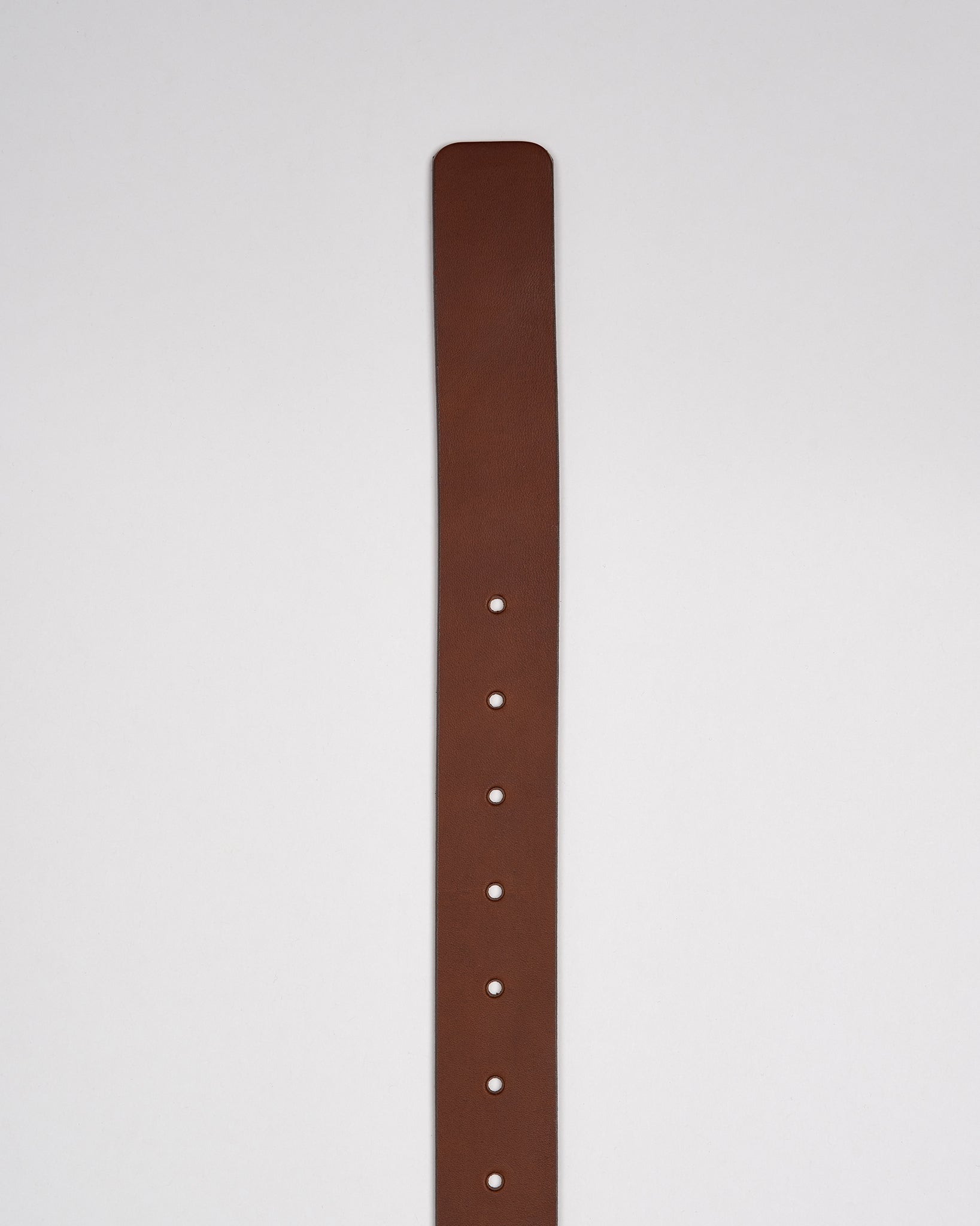 Modernist Exposed Belt - Saddle Brown / Brass