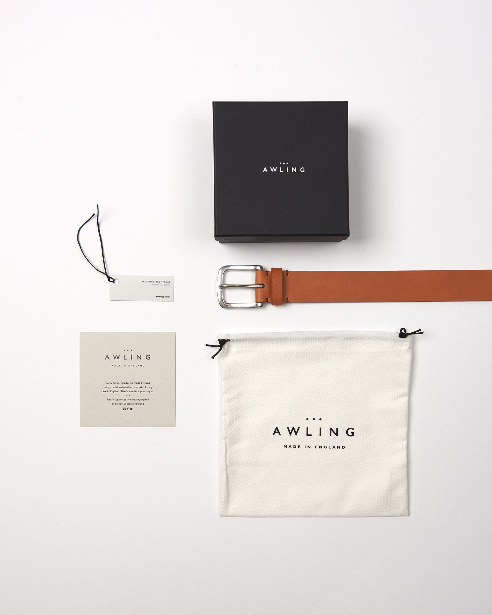 Aldwark Belt - Tan / Polished Pewter