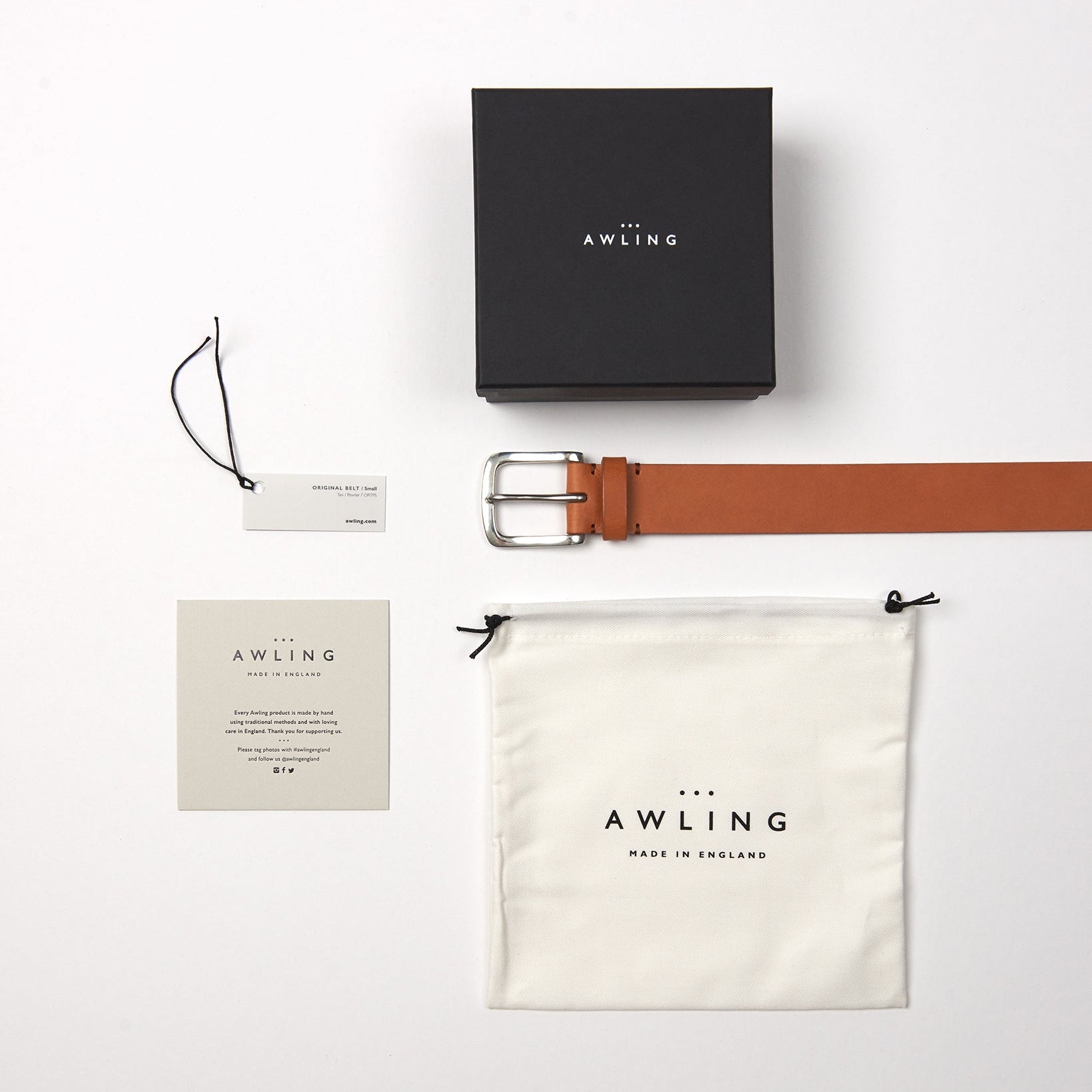 Aldwark Belt - Tan / Polished Pewter