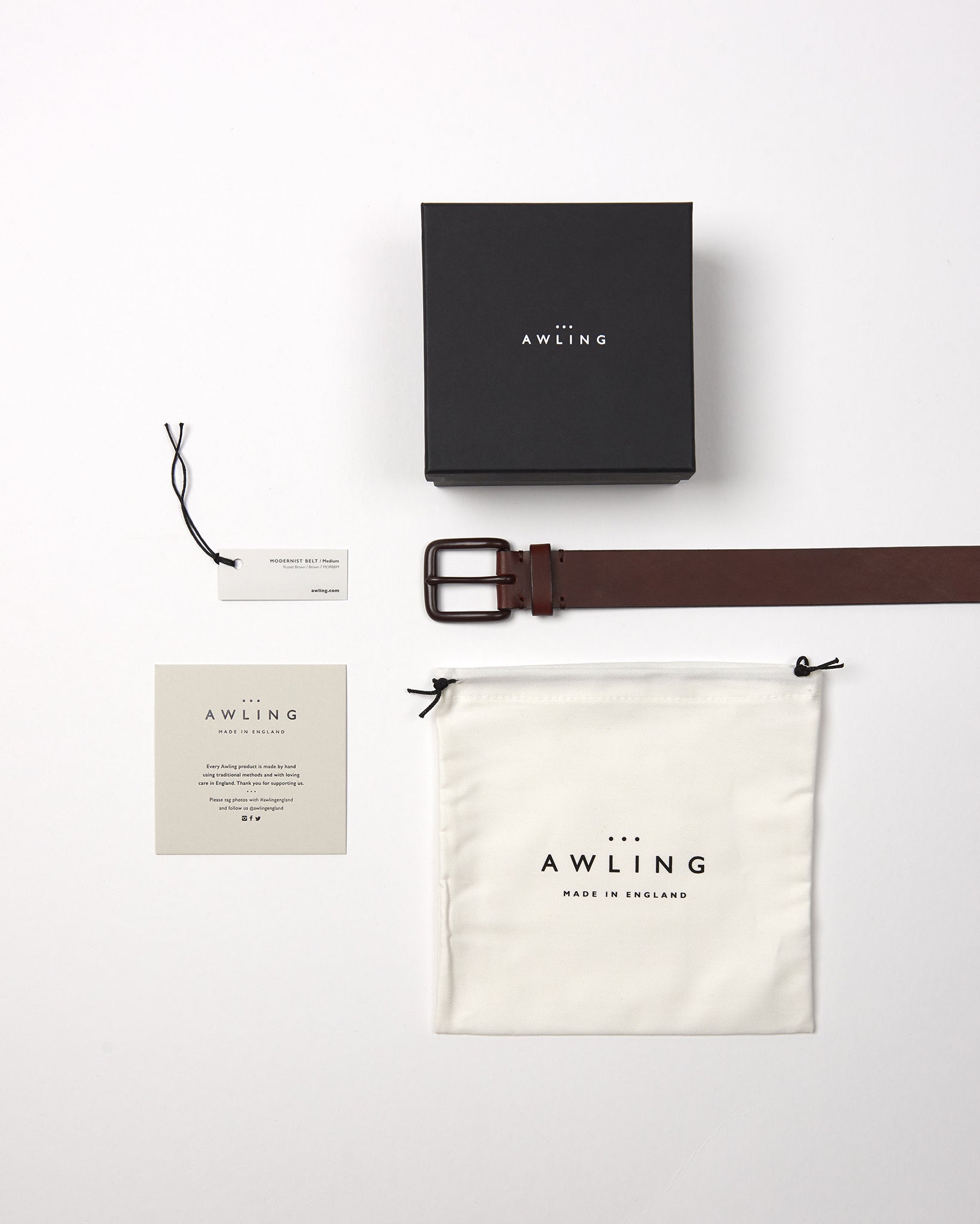 Modernist Belt - Russet Brown / Brown