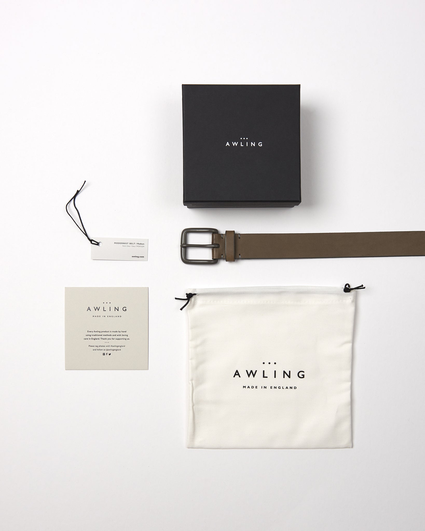 Modernist Belt - Form Grey / Grey