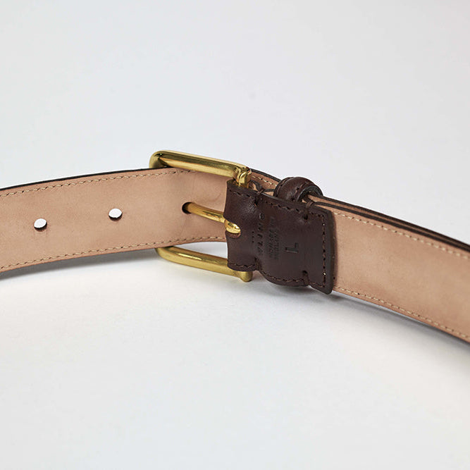 Edensor Belt - Walnut Brown / Brass