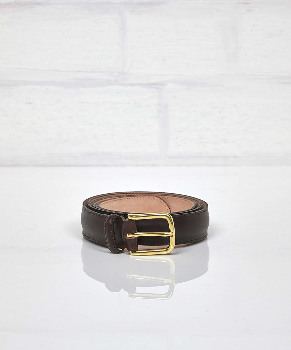 Edensor Belt - Walnut Brown / Brass