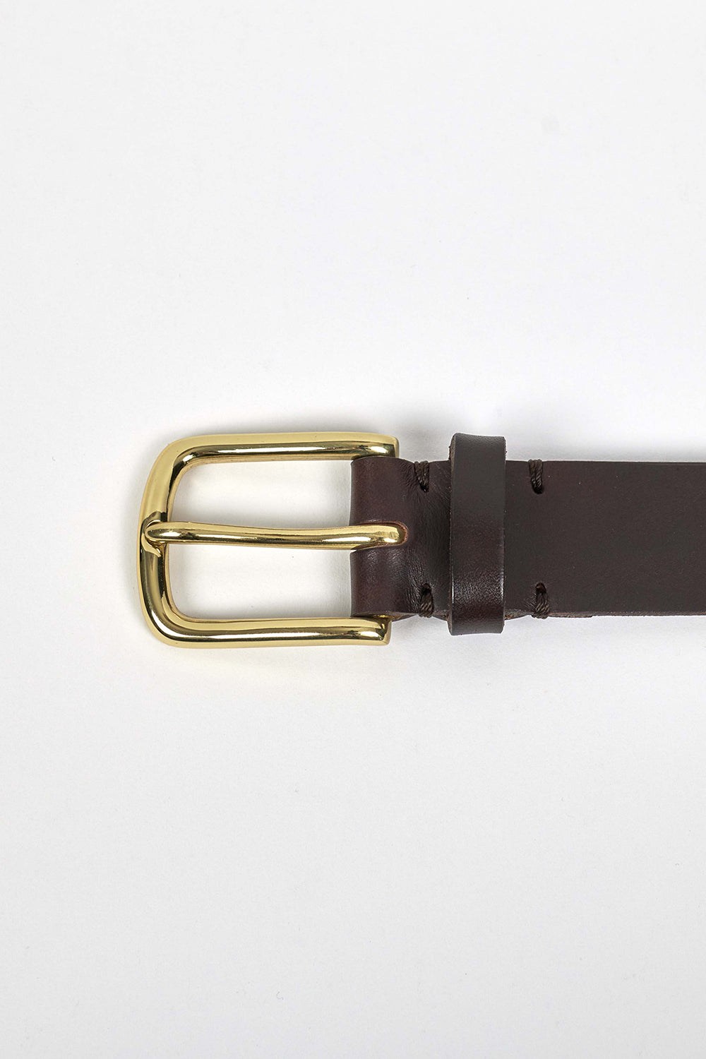 Ballidon Belt - Walnut Brown / Polished Brass