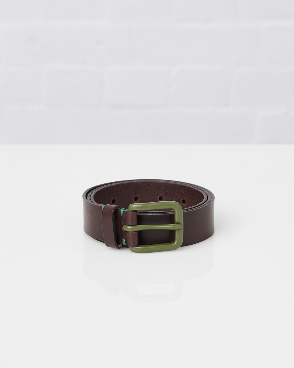 Modernist Belt - Walnut Brown / Olive
