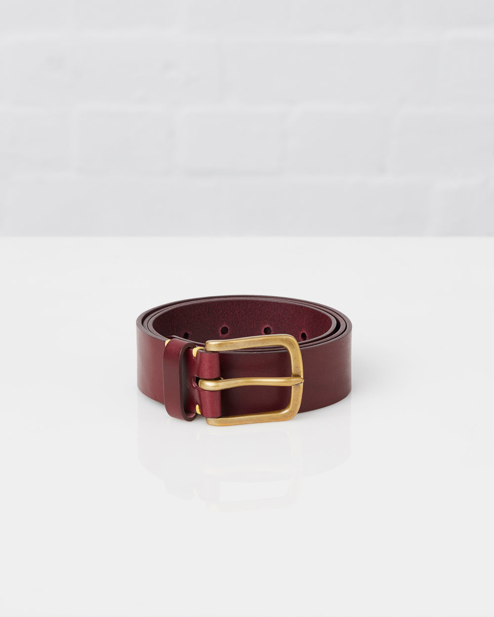 Aldwark Belt - Oxblood / Brass