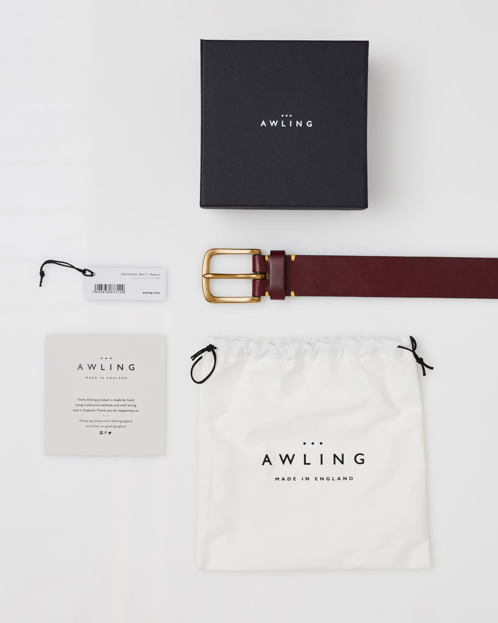 Aldwark Belt - Oxblood / Brass