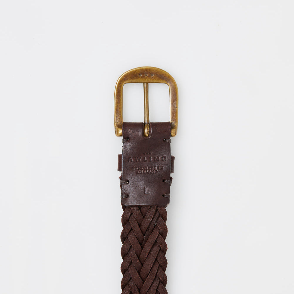 Curbar Belt - Walnut Brown / Brass