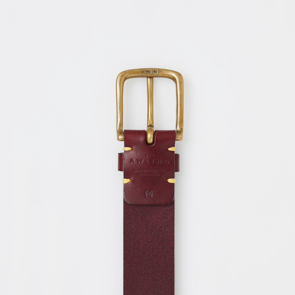 Aldwark Belt - Oxblood / Brass