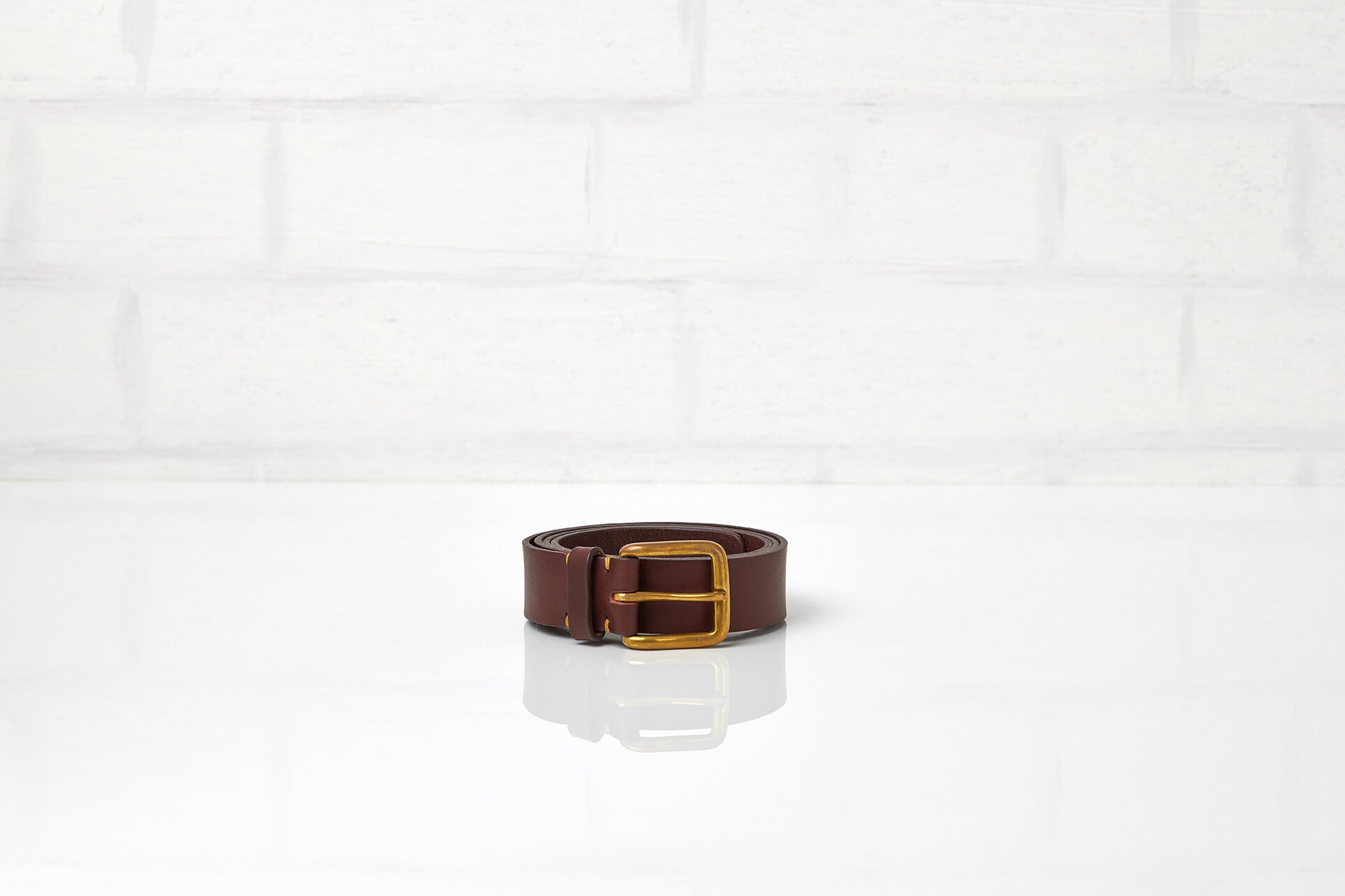 Modernist Belt - Russet Brown / Brass
