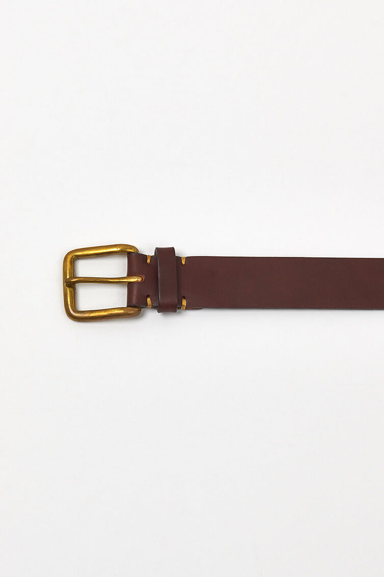 Modernist Belt - Russet Brown / Brass