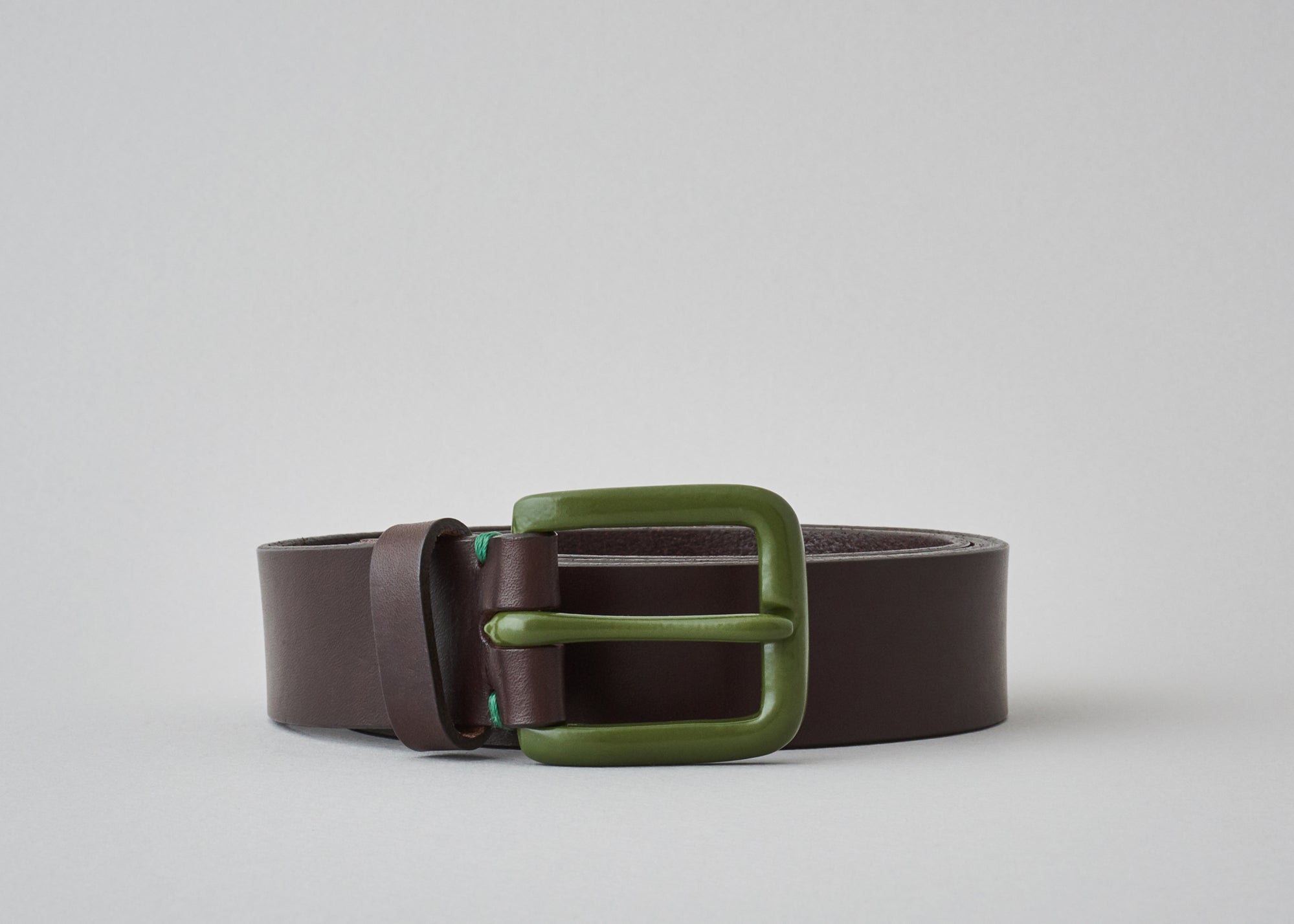 Modernist Belt - Walnut Brown / Olive