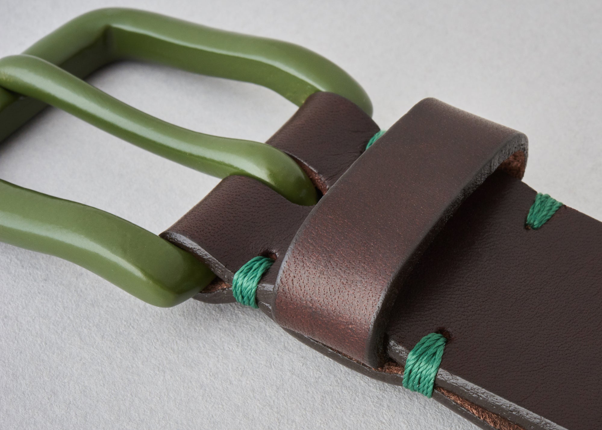 Modernist Belt - Walnut Brown / Olive