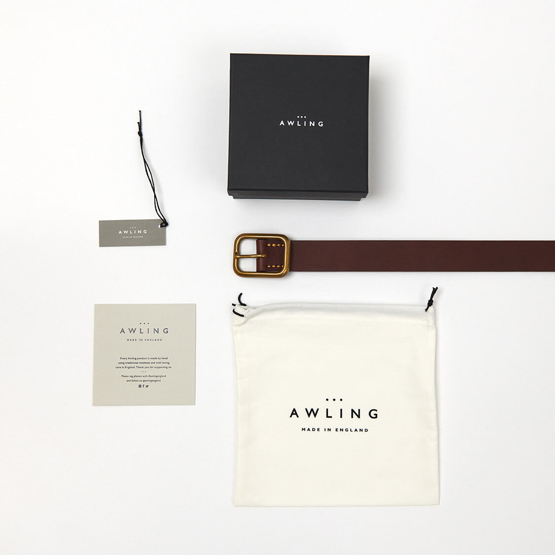 Winster Belt - Russet Brown / Brass