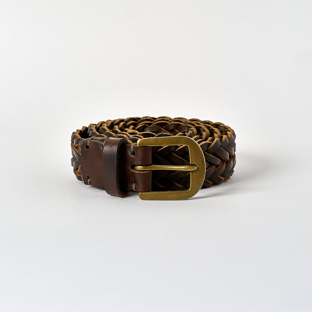 Curbar Belt - Walnut Brown / Brass