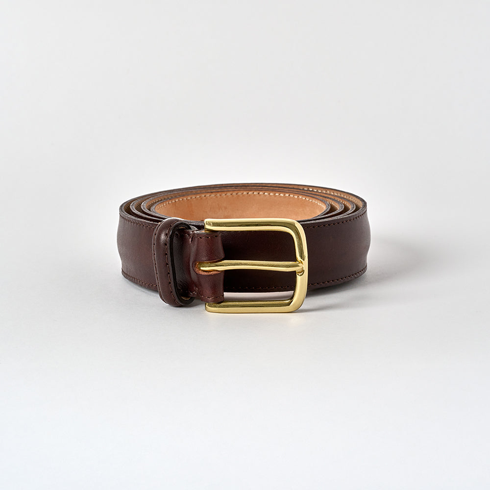 Edensor Belt - Walnut Brown / Brass | Awling