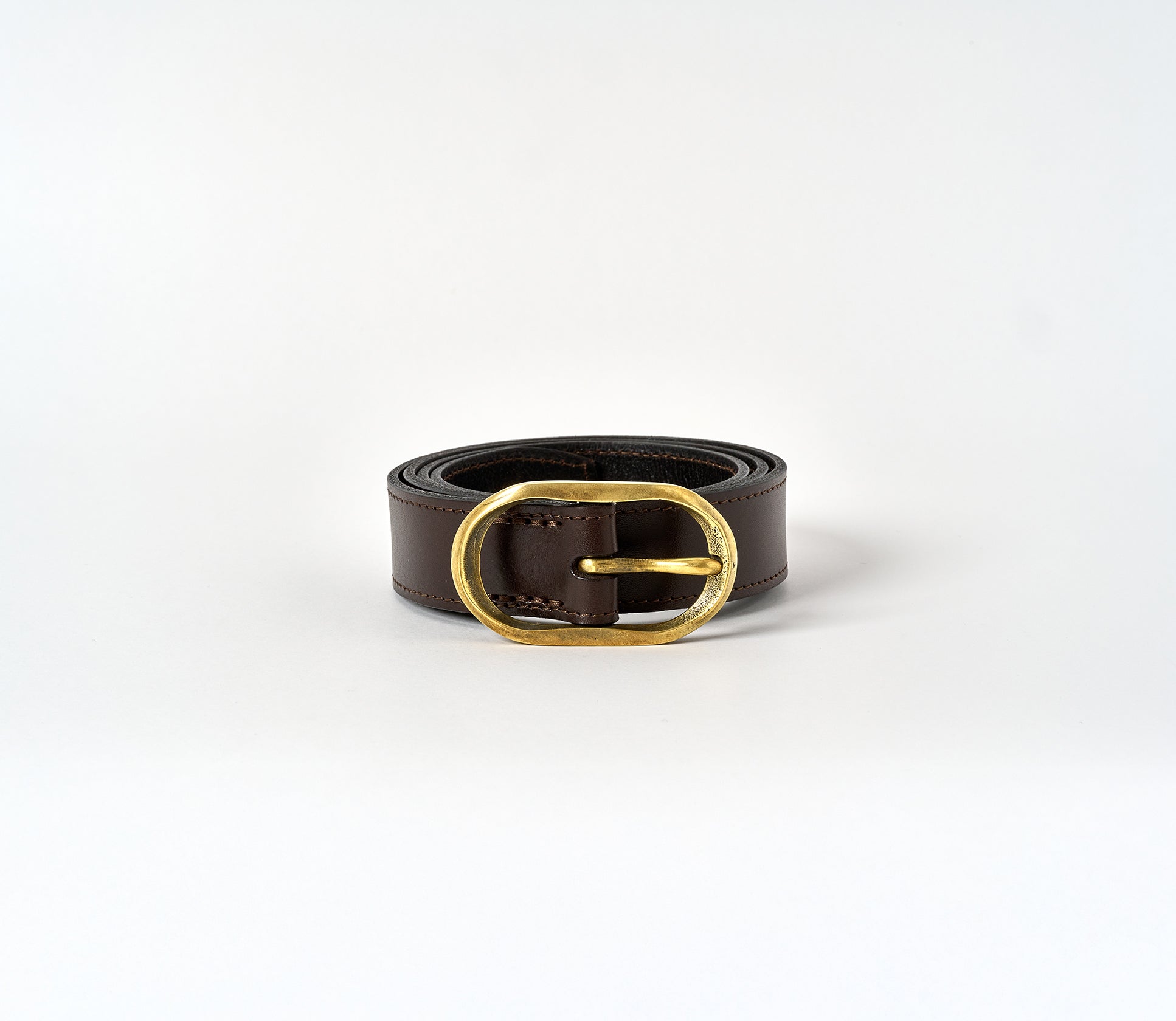 Pilsbury Belt - Walnut Brown / Brass