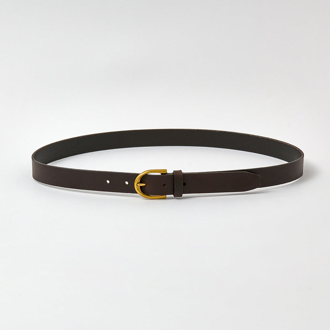 Parwich Belt - Walnut Brown / Brass | Awling