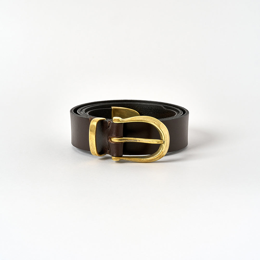 Rowarth Belt - Walnut Brown / Brass | Awling
