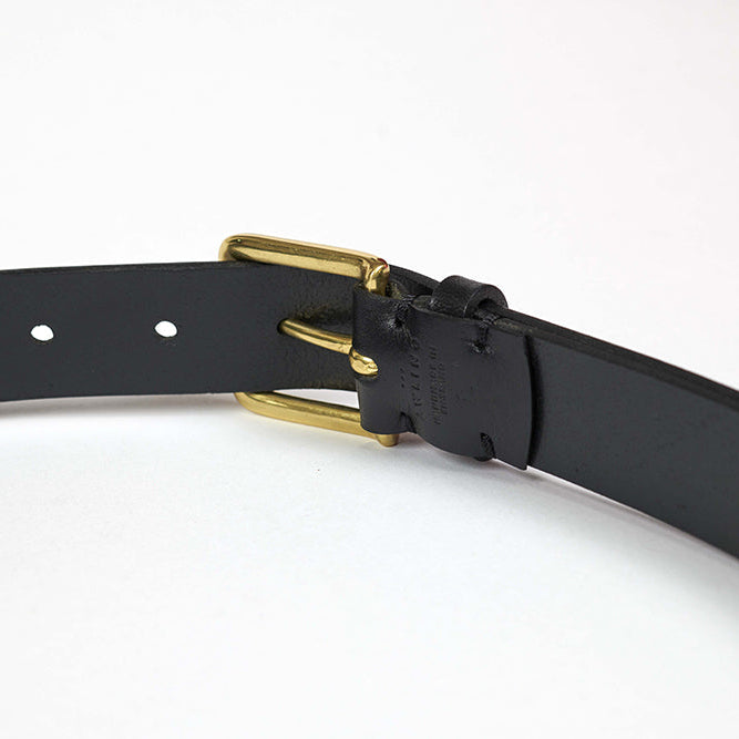 Ballidon Belt - Pitch Black / Polished Brass