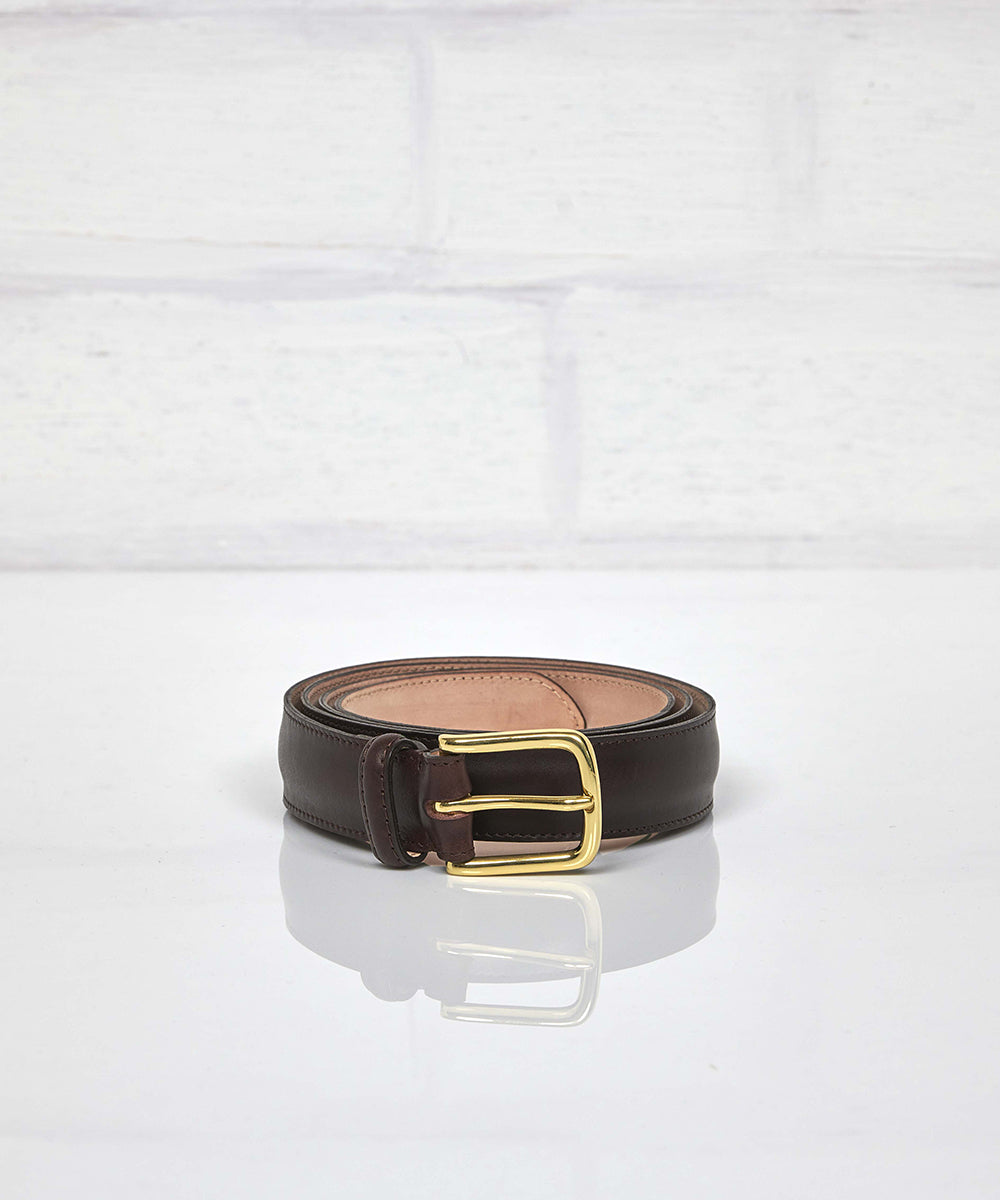 Camber Belt - Walnut Brown / Brass