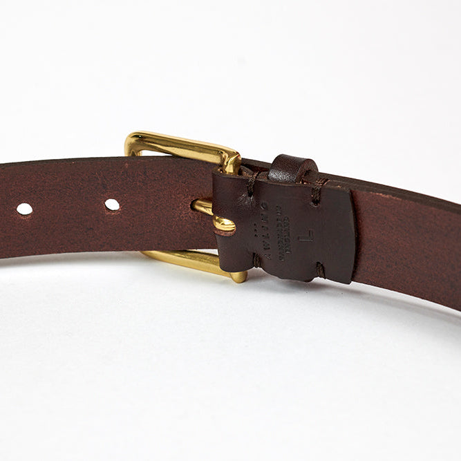 Ballidon Belt - Walnut Brown / Polished Brass