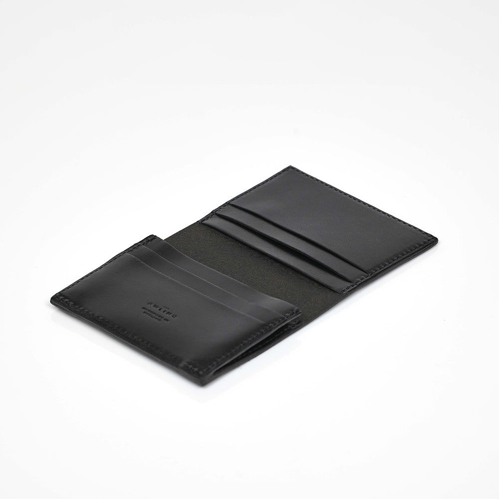Folding Card Case with Gusset - Pitch Black