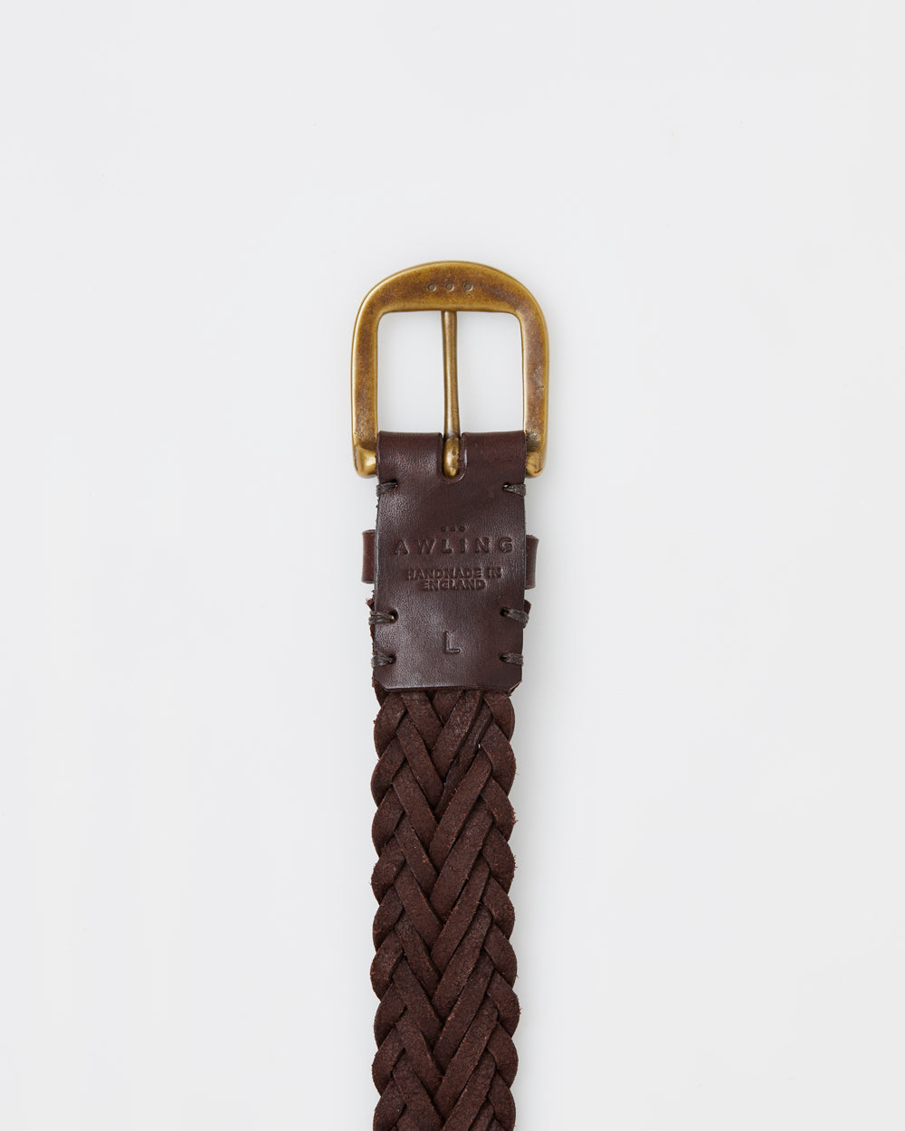 Braided Belt - Walnut Brown / Brass