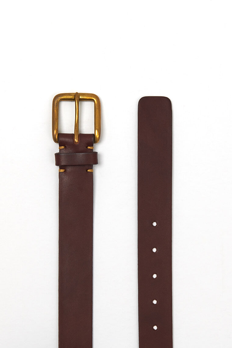 Modernist Belt - Russet Brown / Brass