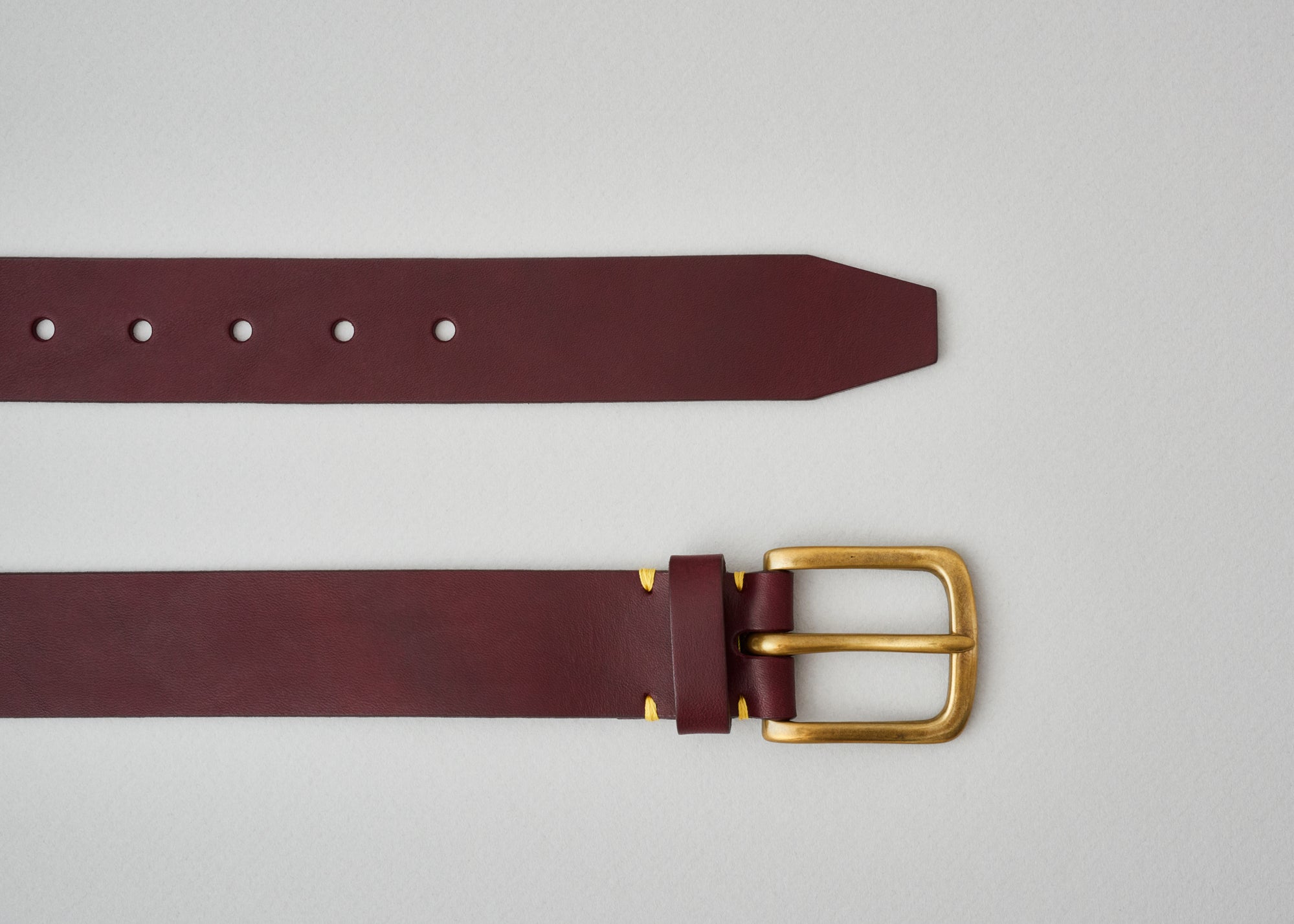 Oxblood belts top