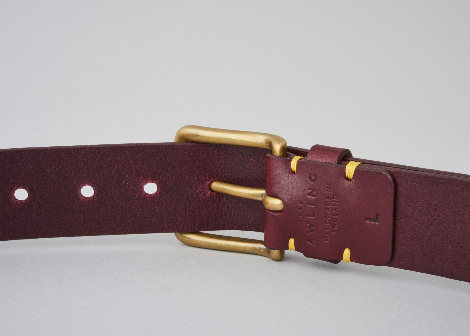 Oxblood on sale leather belt